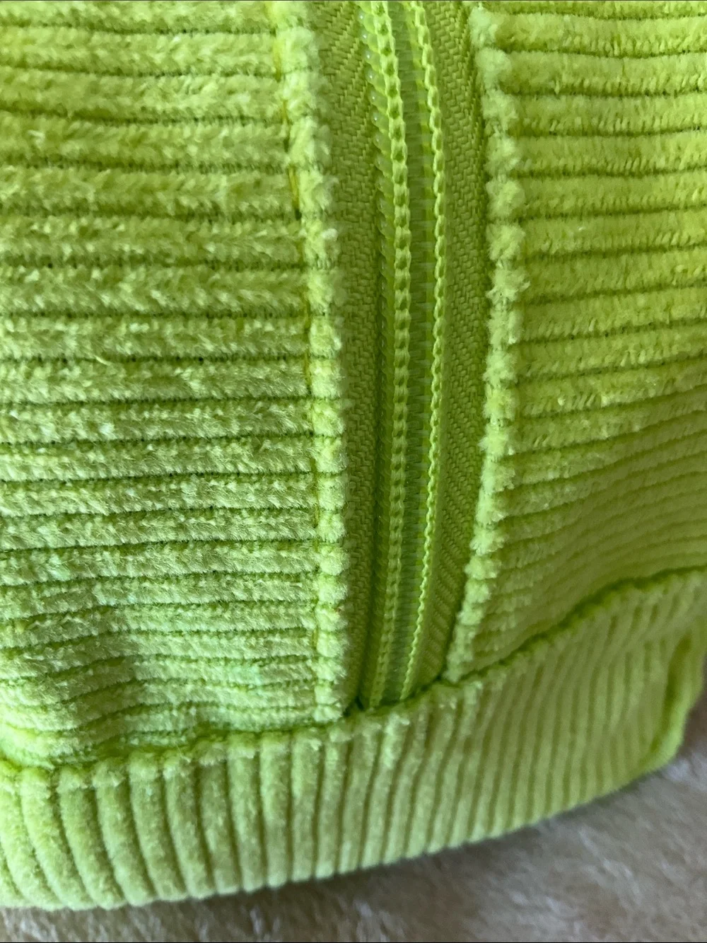 Neon Lime Corduroy Travel Dopp Kit - Women Bags